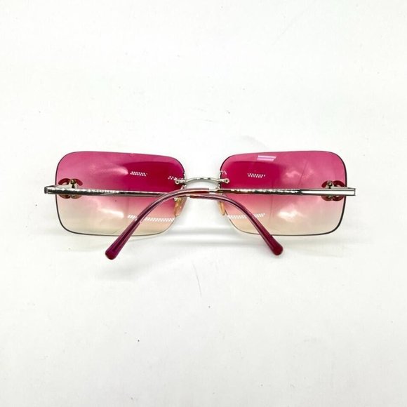 💯 Auth Chanel PINK 4017-D Swarovski Crystal Double C Gradient Sunglasses! - Picture 5 of 14